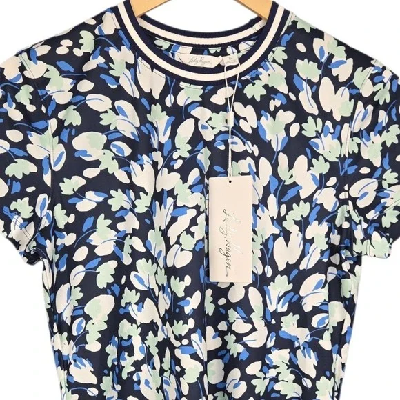Lady Hagen Golf Shirt Womens Small Blue Floral Short Sleeve Top Performance NWT - Picture 1 of 10